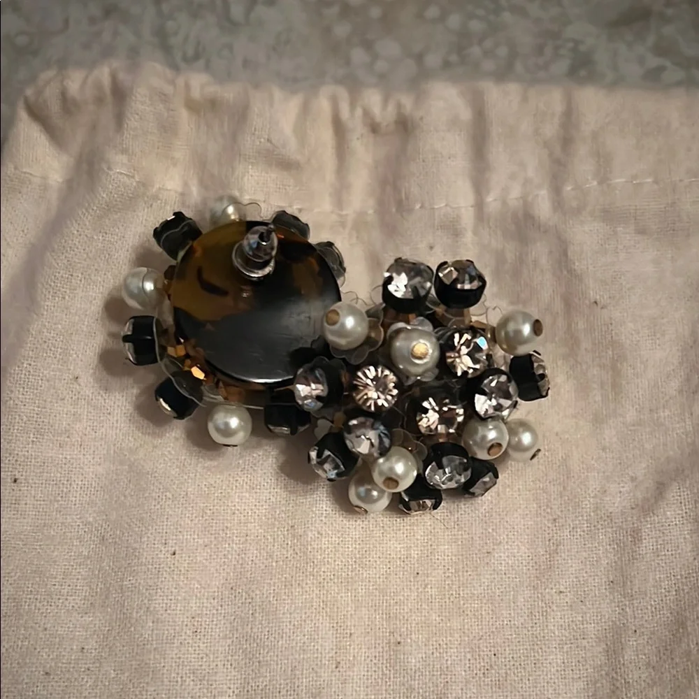 J. Crew Black and Silver Cluster Earrings - Picture 4 of 4